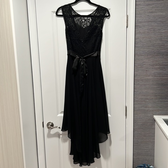 Floral Lace Chiffon Hi-Lo Swing Party Dress - Picture 4 of 4
